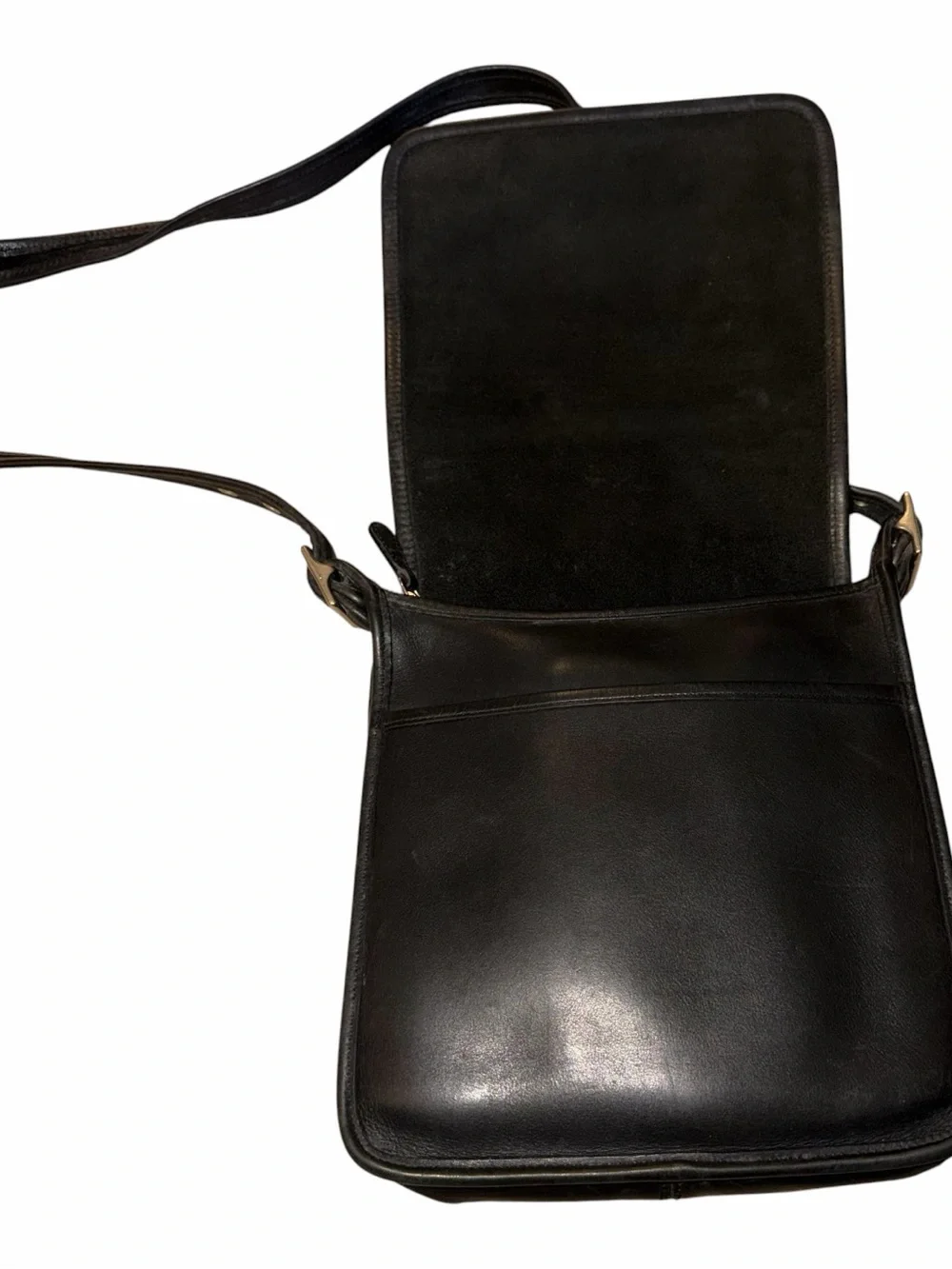 VINTAGE Coach Black Leather Crossbody Bag